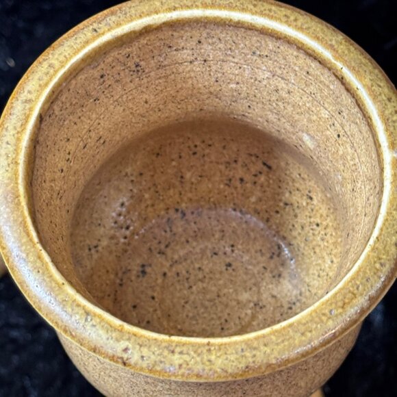 Signed Handcrafted Ceramic Goblets With Textured Stems & Rustic - Picture 4 of 10